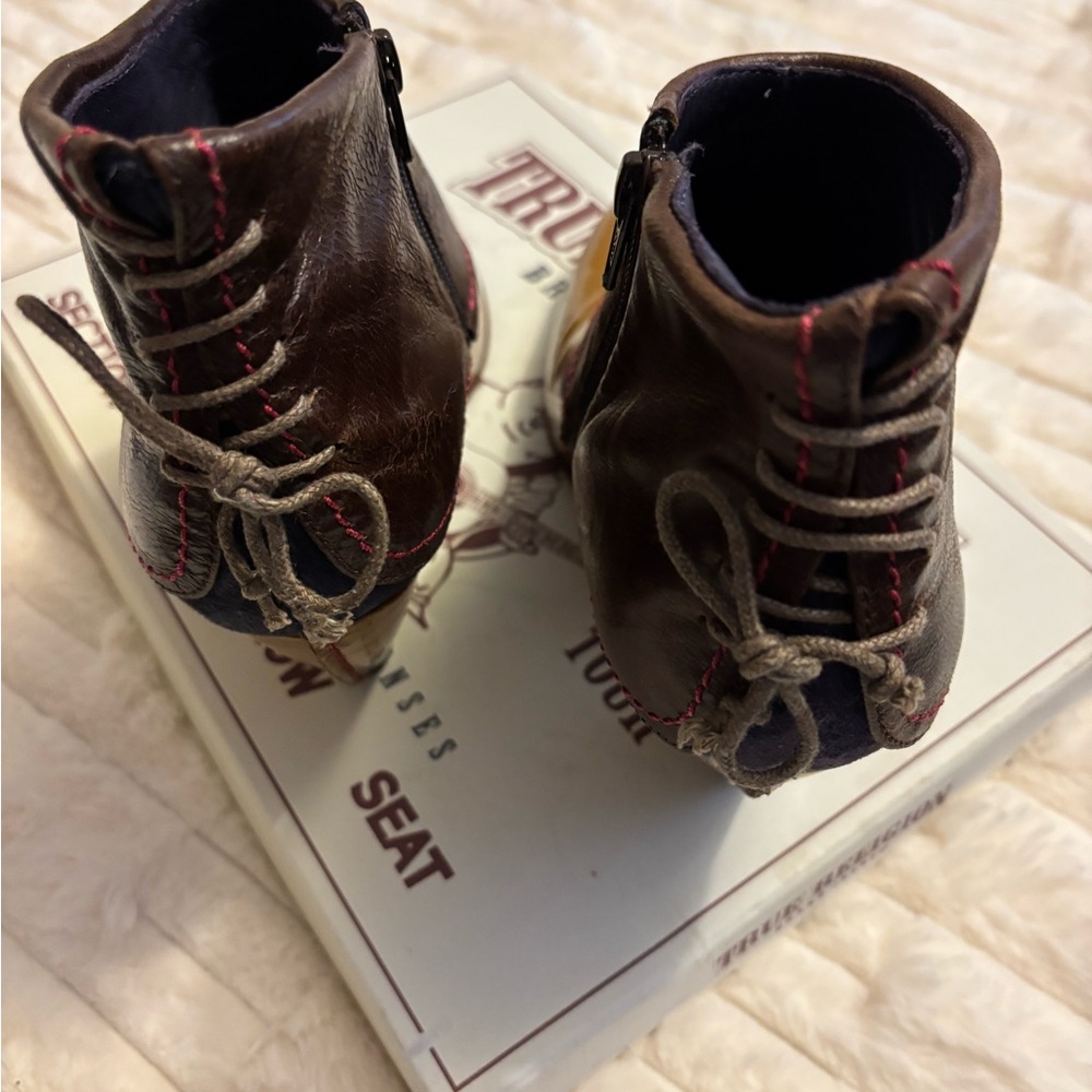 True Religion Women's Brown/Black Matilda Booties Size 8 - Picture 7 of 11